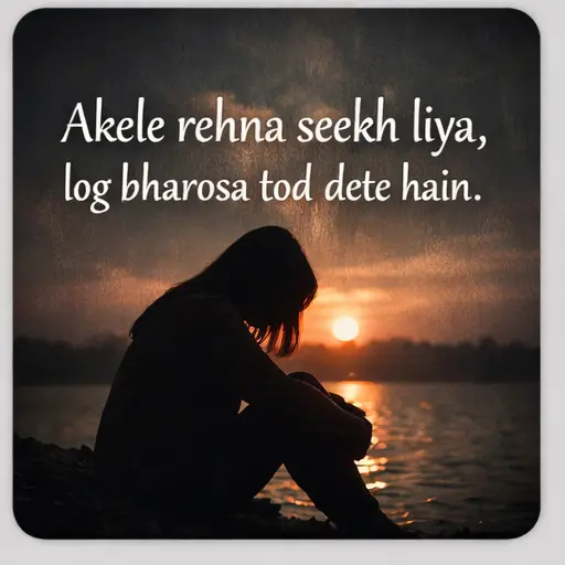 Life sad shayari dp for girl in hindi