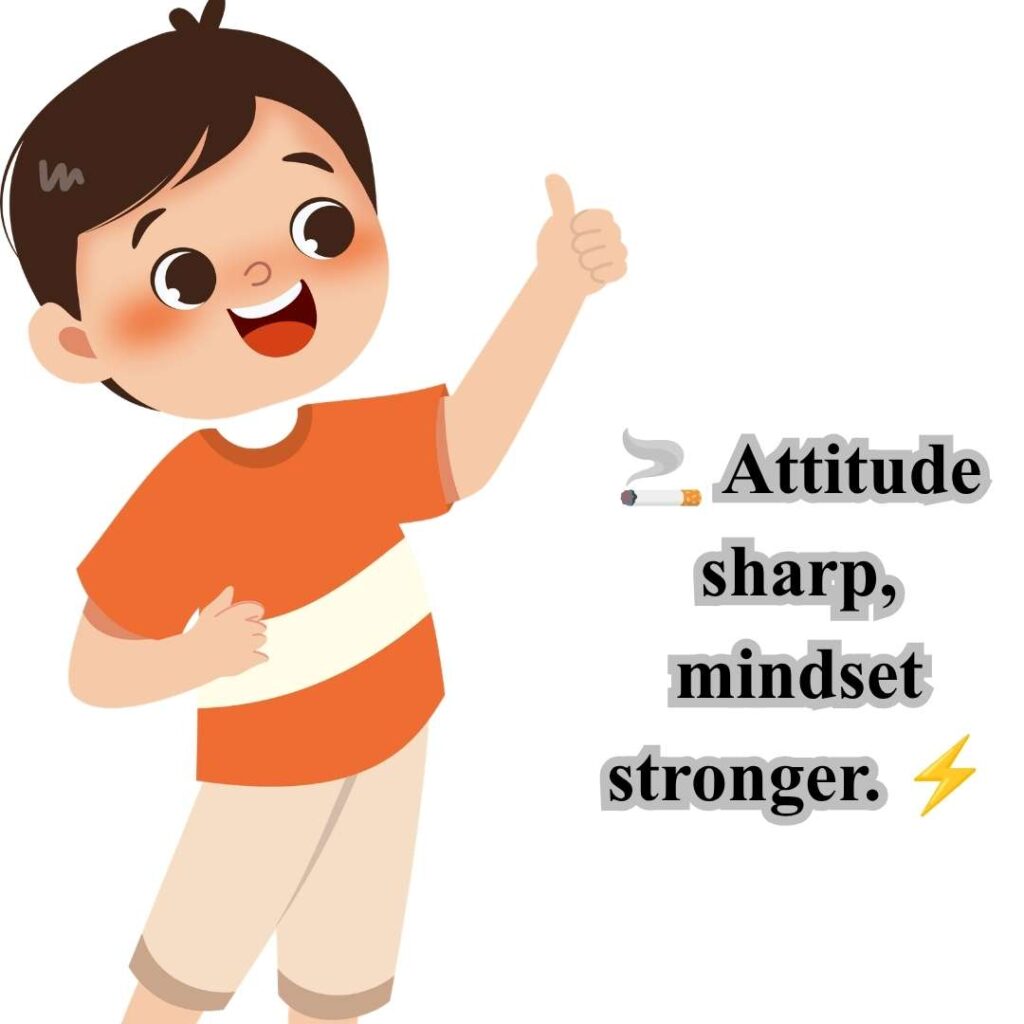 attitude caption for boys