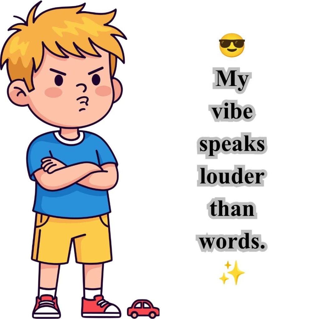 attitude caption for boys